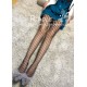 Black Fashionable Patterned Pantyhose. 