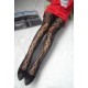 Black Fashionable Patterned Pantyhose. 