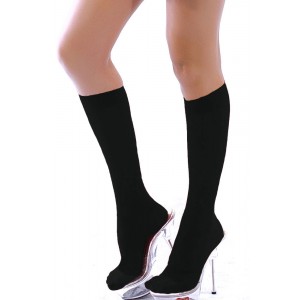 Black Knee High Stockings in Black, White or Red.