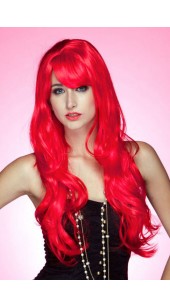 Red Long Length Wig.