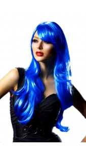 Blue Medium Full Length Wig.