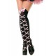 Leg Avenue Opaque Stockings With Crossbones and Satin Bows.
