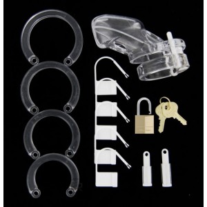 CB3000 Male Chastity Device in Clear or Blue or Red or Black.