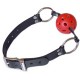 Red Breathable Adjustable Ball Gag With Steel O Rings.
