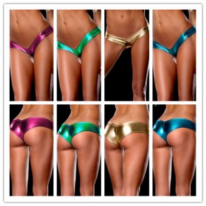 Metallic Spandex Stretch Thong-Shorts in Five Colour's and Seven Sizes. 