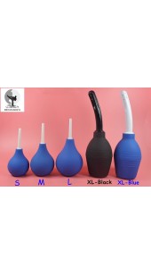 Douche and Enema Flush Bulb in a Range Of Sizes Blue or Black.