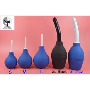 Douche and Enema Flush Bulb in a Range Of Sizes Blue or Black.