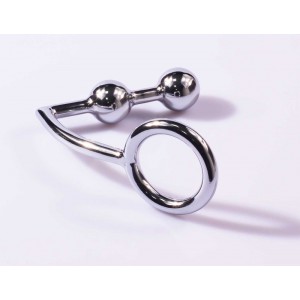 Double Stuff Anal Intruder Cock Ring In Two Sizes. 